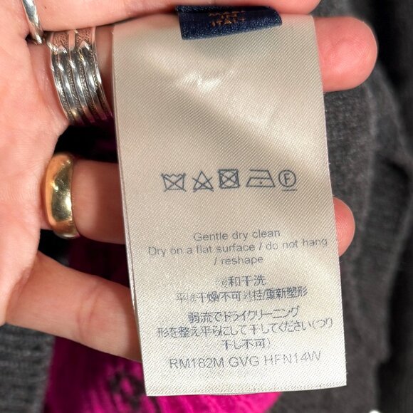 Louis Vuitton FW18 Grey Cashmere Pink Monogram Sweater - Picture 7 of 8